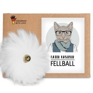 Kater Kasimir Katzenball aus echtem Schaffell