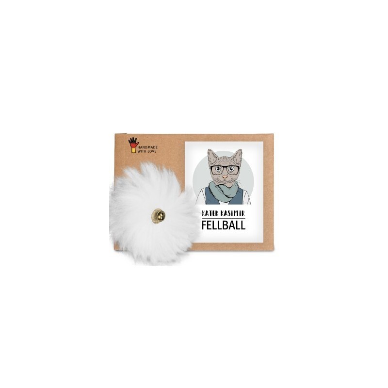 Kater Kasimir Katzenball aus echtem Schaffell
