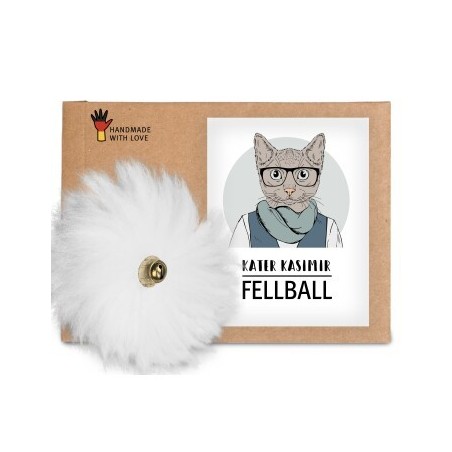 Kater Kasimir Katzenball aus echtem Schaffell