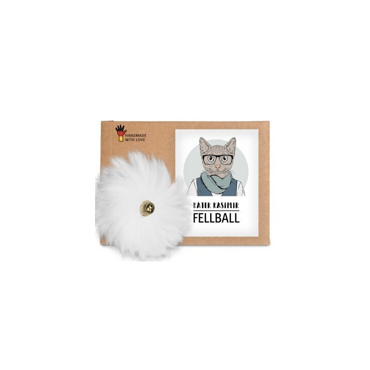 Kater Kasimir Katzenball aus echtem Schaffell
