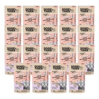 Dogs'n Tiger Adult Nassfutter Katze, Klimbim, Geflügel, Kalb & Möhre, 12x 125g