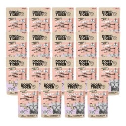 Dogs'n Tiger Adult Nassfutter Katze, Klimbim, Geflügel, Kalb & Möhre, 12x 125g