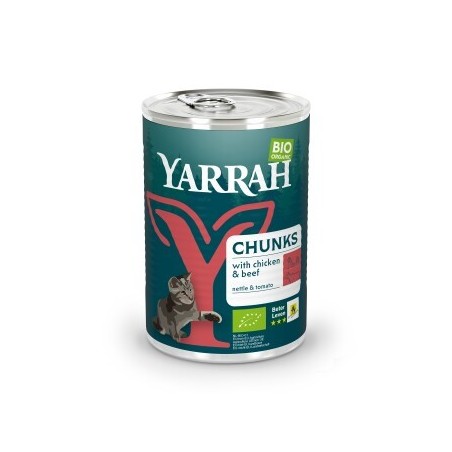 Yarrah Adult Bio Bröckchen 12x405 g Huhn & Rind