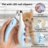 Nagelknipser für Haustiere, Nagelschneider für Hunde und Katzen, arbeitssparender Nagelknipser, praktischer elektrischer LED-