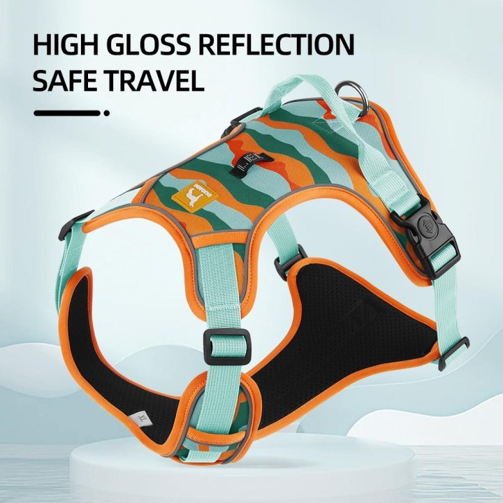 Neues reflektierendes Hundegeschirr mit Griff, explosionsgeschütztes Rush-Brustgeschirr für große Hunde, Outdoor-Pendler, abr
