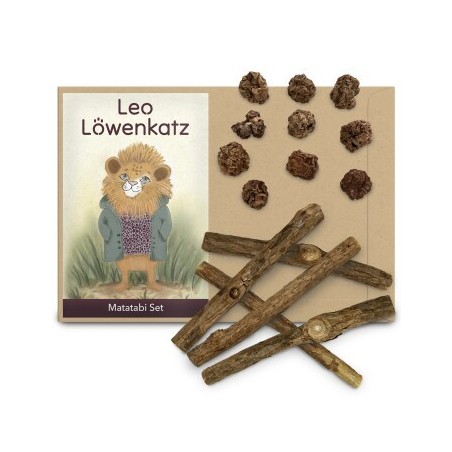 LEO LÖWENKATZ Matatabi Set aus getrockneten Früchten (20g) und Katzenminze-Sticks (5 Stck).