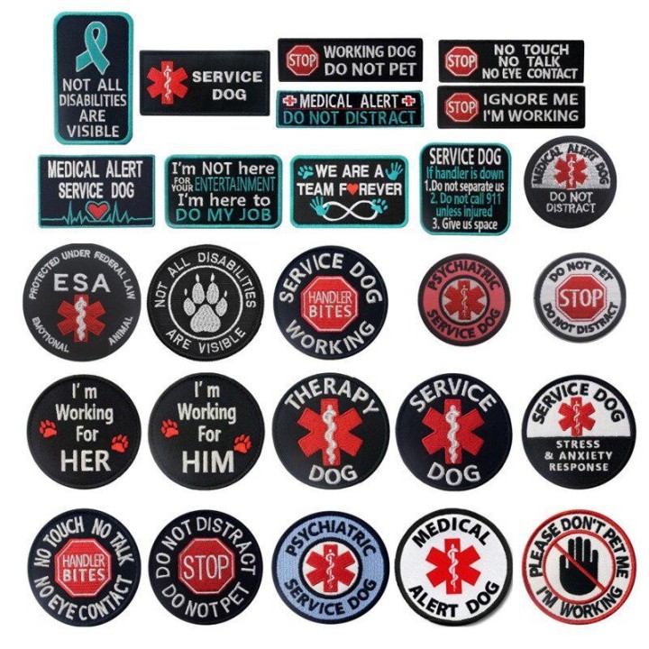 Service Dog DO NOT Pet Patch THERAPY DOG DISTRACT Medical Working Training Dog Badge k9 Weste Patch 1