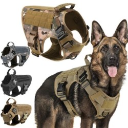 Militär Großes Hundegeschirr Haustier Deutscher Schäferhund K9 Malinois Trainingsweste Taktisches Hundegeschirr und Leine Set