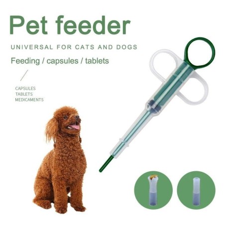 1 Stück Haustier-Antriebs-Silikon-Medikamentenspender, Flüssigkeitstablette, bequem für Hunde und Katzen, universell sicher,