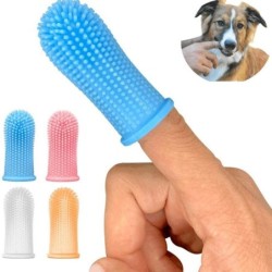5 stücke Haustier Finger Zahnbürste Zähne Reinigung Mundgeruch Pflege Ungiftig Silikon Zahnbürste Werkzeug Hund Katze Reinigu