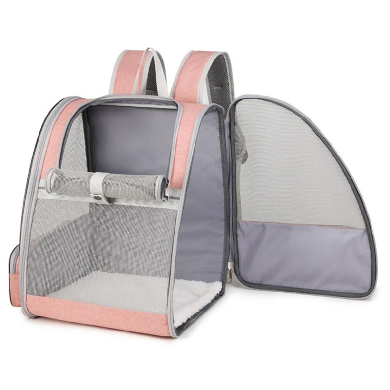 Tragerucksack für Katzen und Hunde, faltbarer Tragerucksack für Haustiere mit Matte, tragbarer, atmungsaktiver Rucksack für H