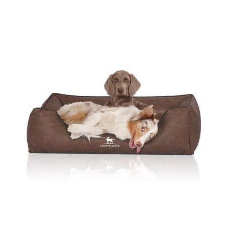 Knuffelwuff Hundebett Scottsdale aus Kunstleder braun XL