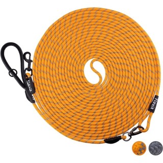 Floxik Schleppleine für Hunde - Tauleine mit Abnehmbarer Handschlaufe orange L