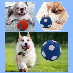 Stimmspielzeug für Haustiere, Zähneknirschen für Hunde, beißfestes Latexspielzeug, Rugbyball, Fußball, Training für kleine Hu