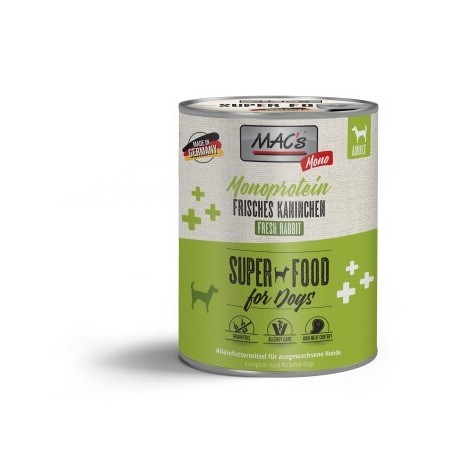 MAC's Nassfutter Hund Monoprotein Adult Kaninchen 6x800 g