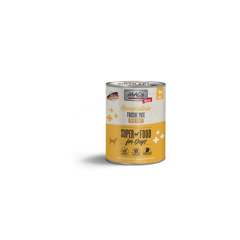 MAC's Nassfutter Hund Monoprotein Adult Pute 6x800 g