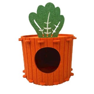 Vier Jahreszeiten Allzweck-Filz-Karottennest-Tunnel-Katzenhaus Karotten-Katzenhaus Halbgeschlossenes, abnehmbares, verschleiß