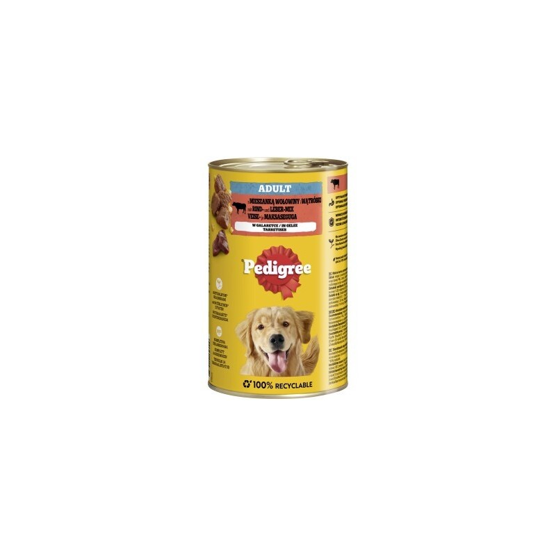Pedigree Nassfutter Hund Adult, in Gelee, Rind 12x1.2 kg