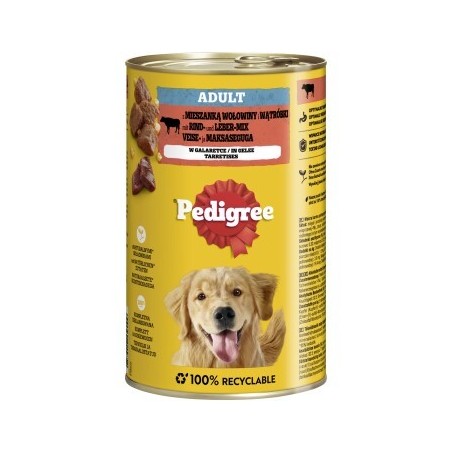 Pedigree Nassfutter Hund Adult, in Gelee, Rind 12x1.2 kg