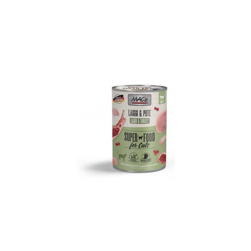 MAC's Nassfutter Katze Adult Lamm und Pute 6x400 g