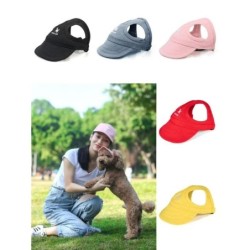 Verstellbare Haustier-Hundereise-Baseballmütze, süße Sonnenkappe, Visiermütze mit Ohrlöchern, Outdoor-Sport, Heimtierbedarf S
