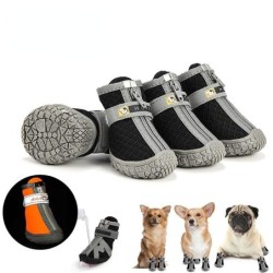 4 teile/satz Wasserdichte Haustier Hundeschuhe Rutschfeste Welpen Regenschuhe Chihuahua Wanderstiefel Atmungsaktive Katzensoc