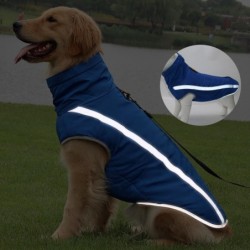 Winter Haustier Kleidung Hund Reflektierende Warme Jacke Verdickte Große Hund Kleidung Heimtierbedarf XL blau