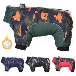 Winter-Hundekleidung für kleine Hunde, dicke warme Fleecejacke, Mantel, wasserdicht, Camouflage-Overall für Welpen, Haustier,