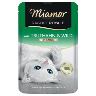 Sparpaket Miamor Ragout Royale in Soße 22 x 100 g -  Truthahn & Wild