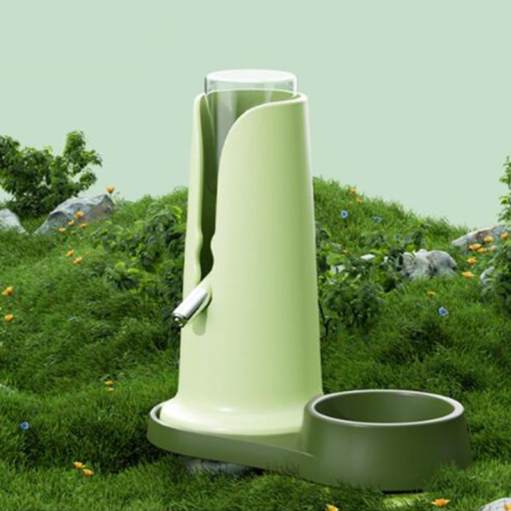 Hamster Wasserkocher Käfig Spender Komfort Hygienische Wasserflasche mit Ständer Haustier Automatische grün