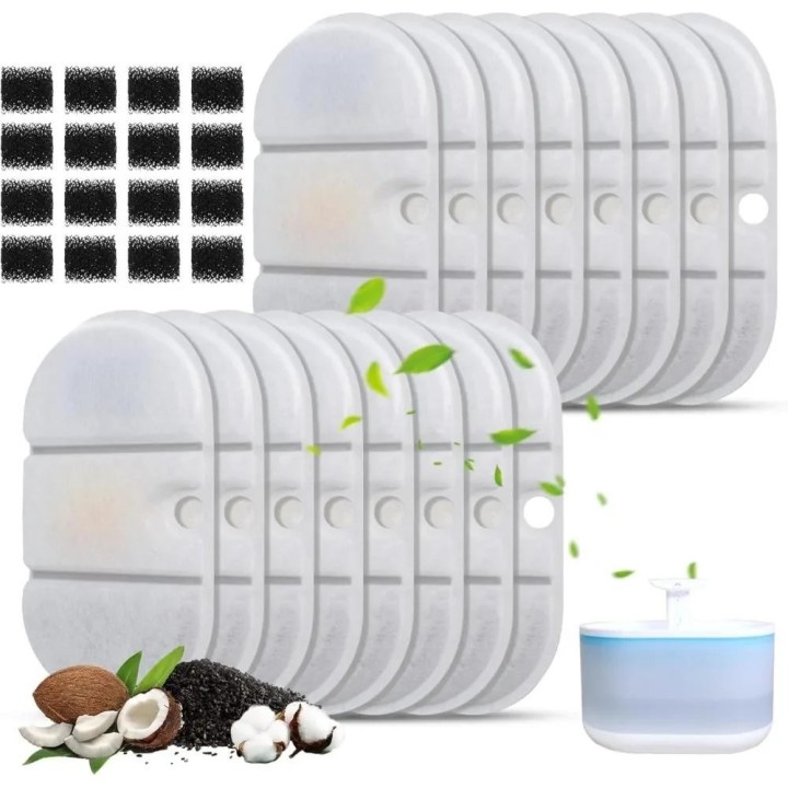 Ersatzfilter für Wasserbrunnen für Hunde und Katzen, kompatibel mit PETLIBRO PLWF002-71oz/2,1 l Kapsel-Trinkbrunnen für Haust