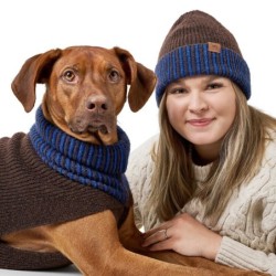 Hunter Hundepullover Odense mit Mütze (Set) braun 65 cm