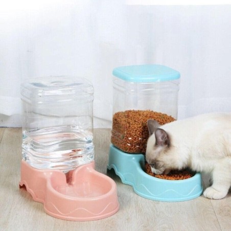 Automatischer Futterspender für Haustiere, 3,8 l, große Kapazität, Futterspender für Katzen und Hunde zum Trinken und Füttern