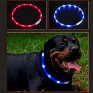 USB wiederaufladbare blinkende Nacht-Hundehalsbänder, leuchtendes Haustierhalsband, LED-Licht, USB-Hundehalsband, leuchtendes