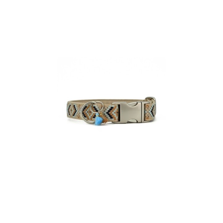 THE DOG IDEA Boho-Chic Halsband Mokka XS