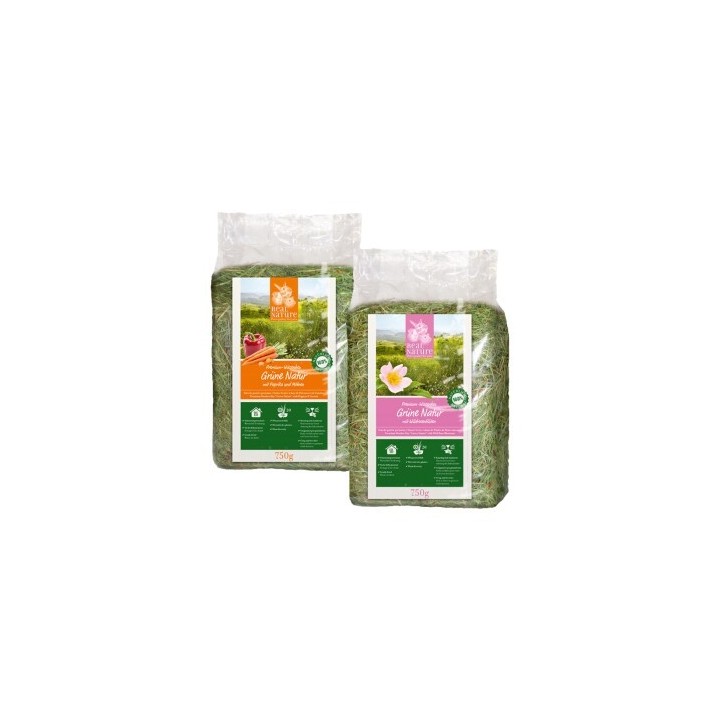 REAL NATURE Grüne Natur Set mit Wildrosenblüten und mit Paprika und Möhren 750 g