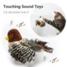 Interaktives Katzenspielzeug, elektrisch, quietschend, Simulationsvogel, Plüsch, Katzen, Haustiere, neckendes Spielzeug mit F