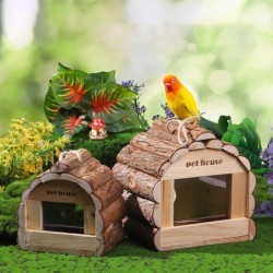 Holz Papageiennest Vogelhäuschen Paarungskasten Vogelkäfig für Kanarienvögel Kleine Mittelgroße Vögel Kakadu Finken Bruthaus