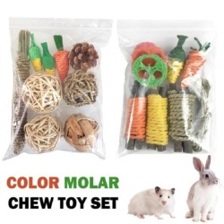 Haustier Kaninchen Meerschweinchen Drachen Katze Spaß Spielzeug Hamster Kaninchen Kaninchen Zahnknirschen Set Haustier Zahnkn