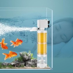 220 V 3 in 1 Aquarium Multifunktions-Filterpumpe Sauerstoff Aquarium 4 Schichten Filter Aquarium Innenfiltermaterial Luftpump