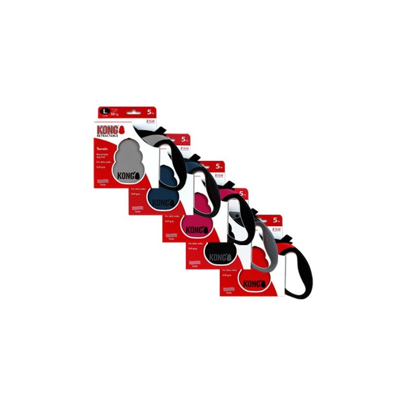 KONG Retractable Leash Terrain - Schwarz - S