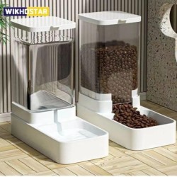 Hundefutterspender, Katzenfutterautomat, automatischer Futter- und Wassernapf, transparent, Tiernahrungsspender, Behälter, We
