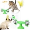Windmühlen-Katzenspielzeug, lustiger Drehteller, neckisches interaktives Puzzle, Katzenballspielzeug, Katzenspielzeug, Kratzb