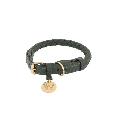William Walker Hundehalsband Twisted Dark Moss XL