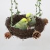 Rundes Rattan-Vogelnest, Papageien-Hängekäfige, Papageien, Taubenstreu, Rattan-Webstreu, Vogelspielzeug