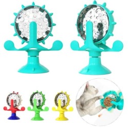 Spielzeug zur langsamen Fütterung von Kätzchen und Welpen für kleine Hunde und Katzen, lustiger Saugnapf mit Glocke, Riesenra