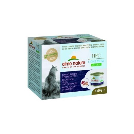 Almo nature HFC Natural Light Meal 4x50 g Thunfisch, Huhn und Schinken