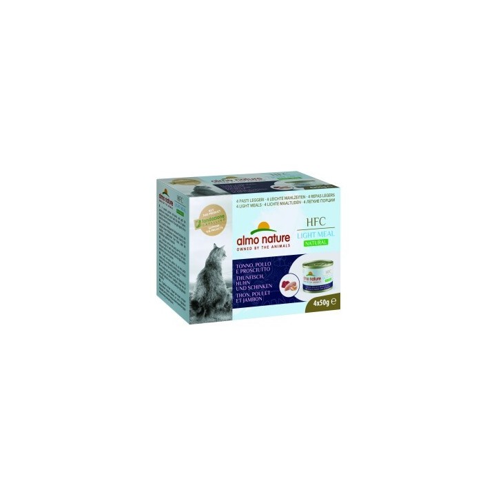 Almo nature HFC Natural Light Meal 4x50 g Thunfisch, Huhn und Schinken