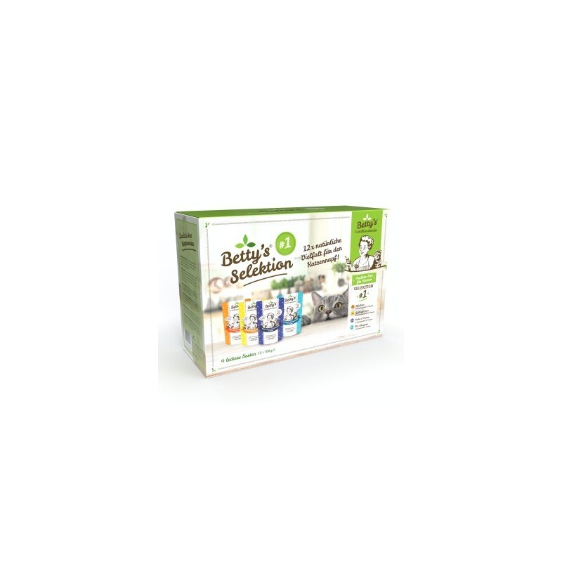 Betty's Landhausküche Selektion Nr.1 Frischebeutel 12 x 100g für Katze