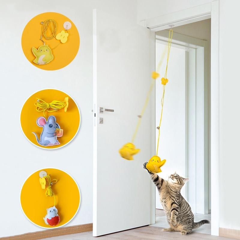 Interaktives Katzenspielzeug zum Aufhängen, Simulations-Katzenspielzeug, lustiges selbsthey, interaktives Spielzeug für Kätzc